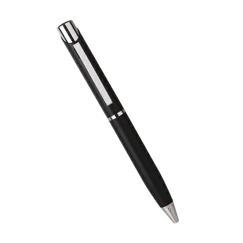 Stylus Matte-finished Black Pen with silver clip
