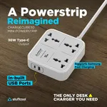 Stuffcool ChargeCube30 Mini Power strip with 30W GaN charger built in