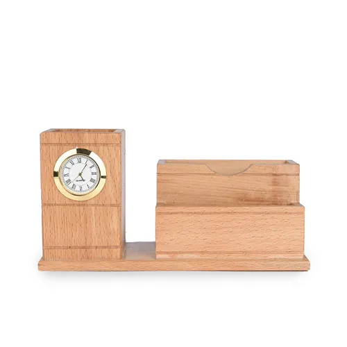 Sophisticated Wooden Desk Organizer