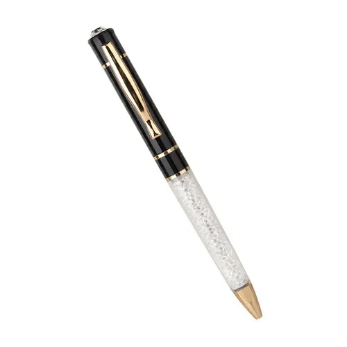 Shimmering Crystals Black Ball Pen with Diamond stone