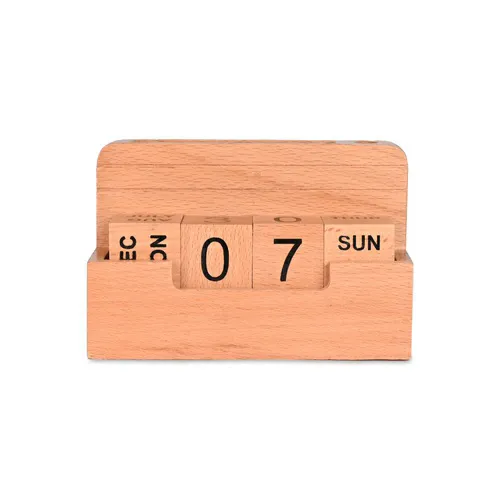 Wooden Desk Organizer with Calendar Blocks 