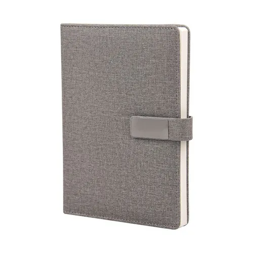 Lustrous A5 Jute grey Diary with Magnetic Closure