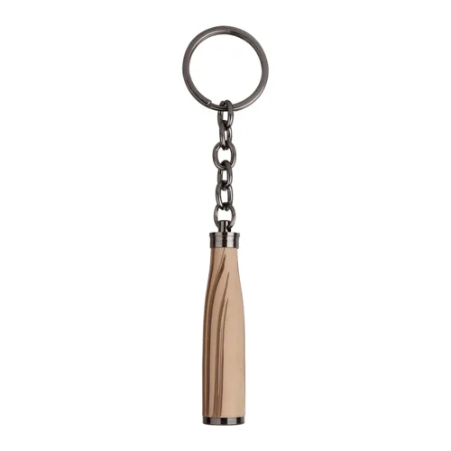 Elegant Wooden-Finished Keychain