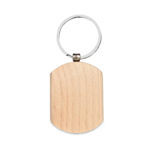 Rectangular  Wooden Keychain
No.l